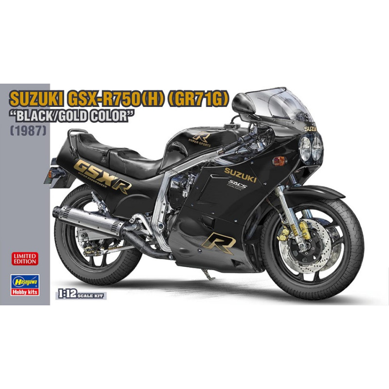 1:12 Hasegawa Suzuki GSX R750 Schwartz/oro KIT