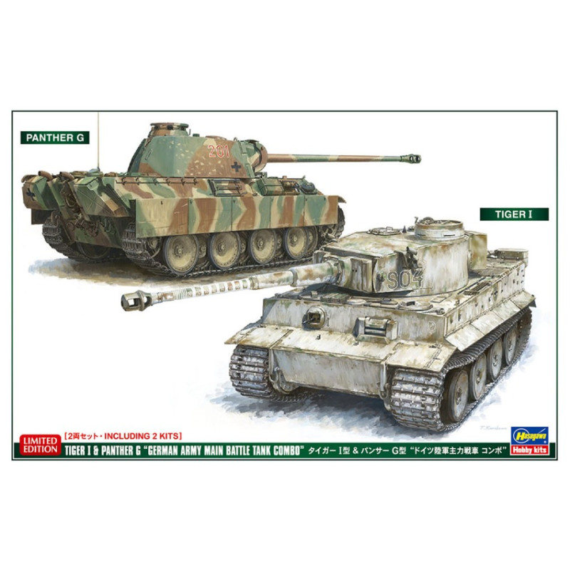 1:72 Hasegawa Tiger I & Panther G 2 Kits IN BOX KIT