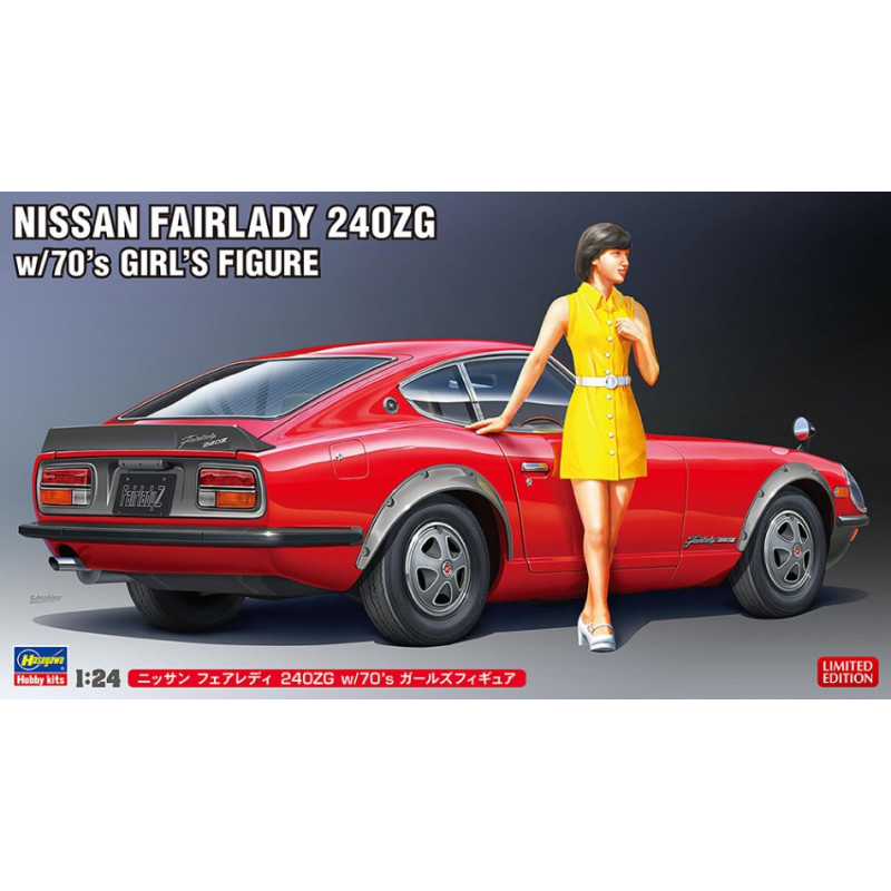 1:24Hasegawa Nissan Fairlady 240ZG W/70 Girl Figure KIT