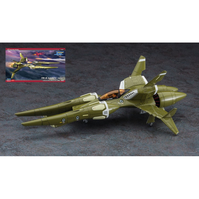 1:72 Hasegawa Nave Spaziale Crusher JOE TR 5 Harpy Nero KIT