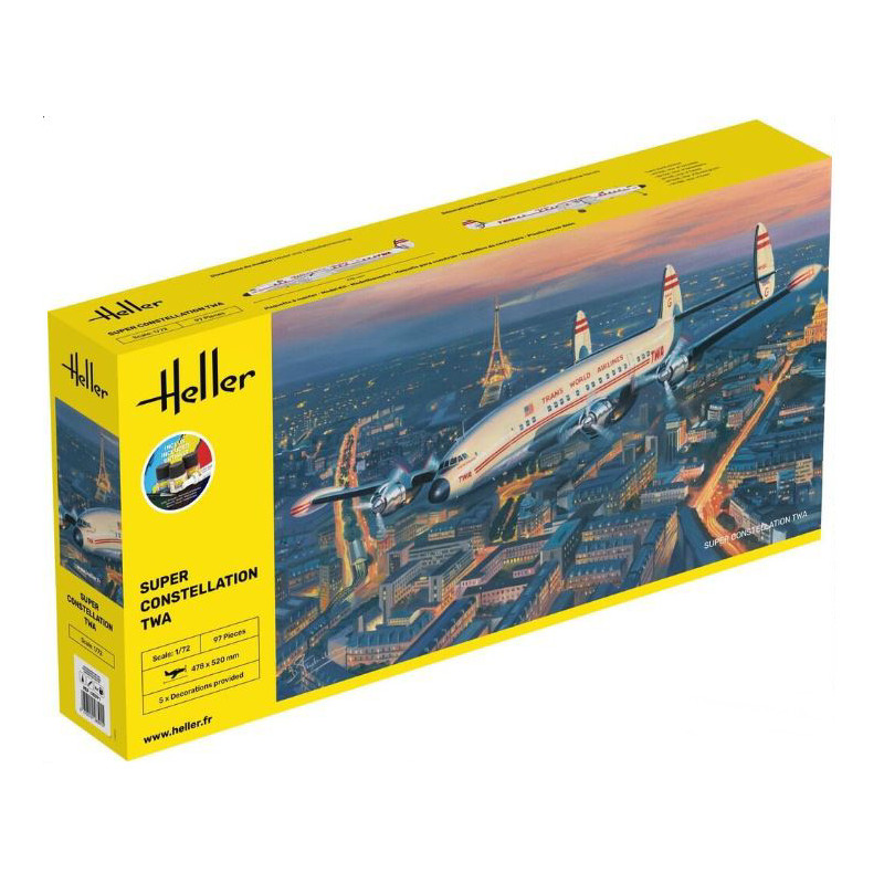 1:72 Heller Super Constellation TWA Starter KIT