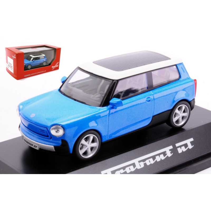 1:43 Herpa Trabant NT Blu Chiaro