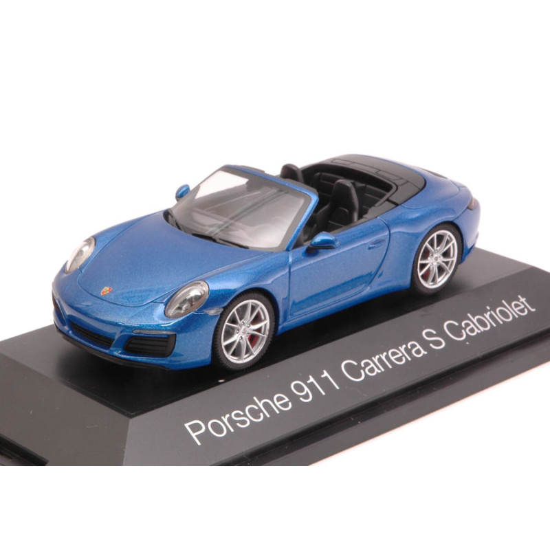 1:43 Herpa Porsche 911 Carrera S Cabriolet 2016 Blu Metallizzato