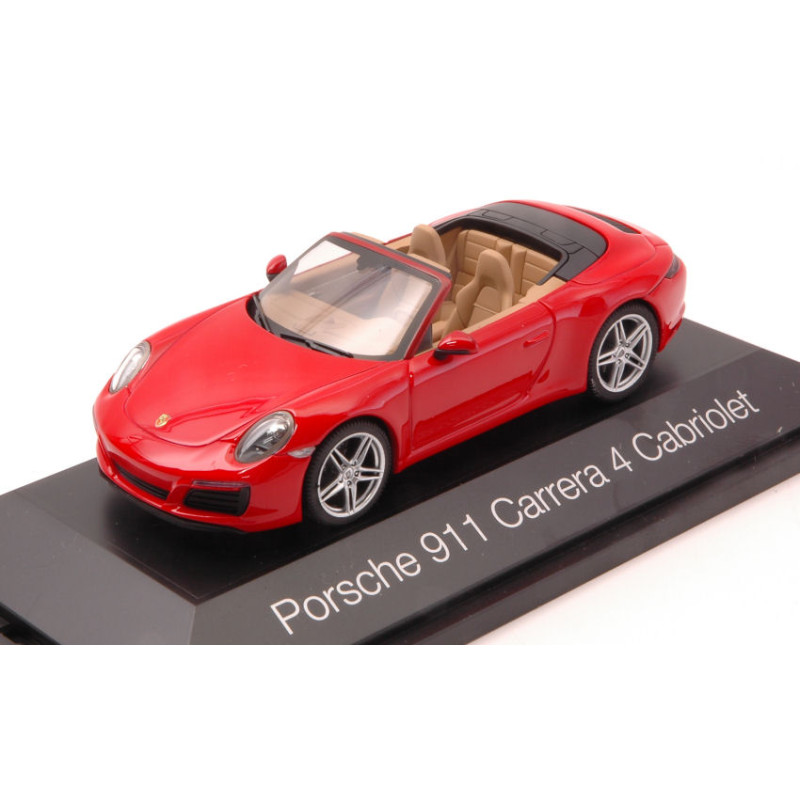 1:43 Herpa Porsche 911 Carrera 4 Cabrio Rosso