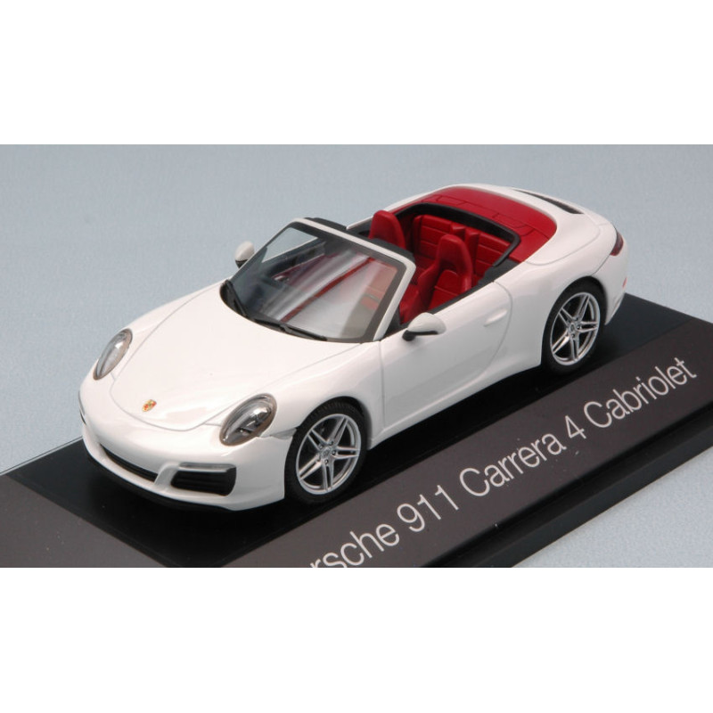 1:43 Herpa Porsche 911 Carrera 4 Cabriolet Bianco