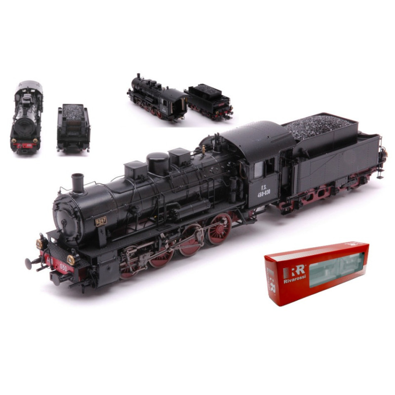 1:87 Rivarossi FS Steam Locomotive GR 460 Oxide Rosso/nero Livery Period II