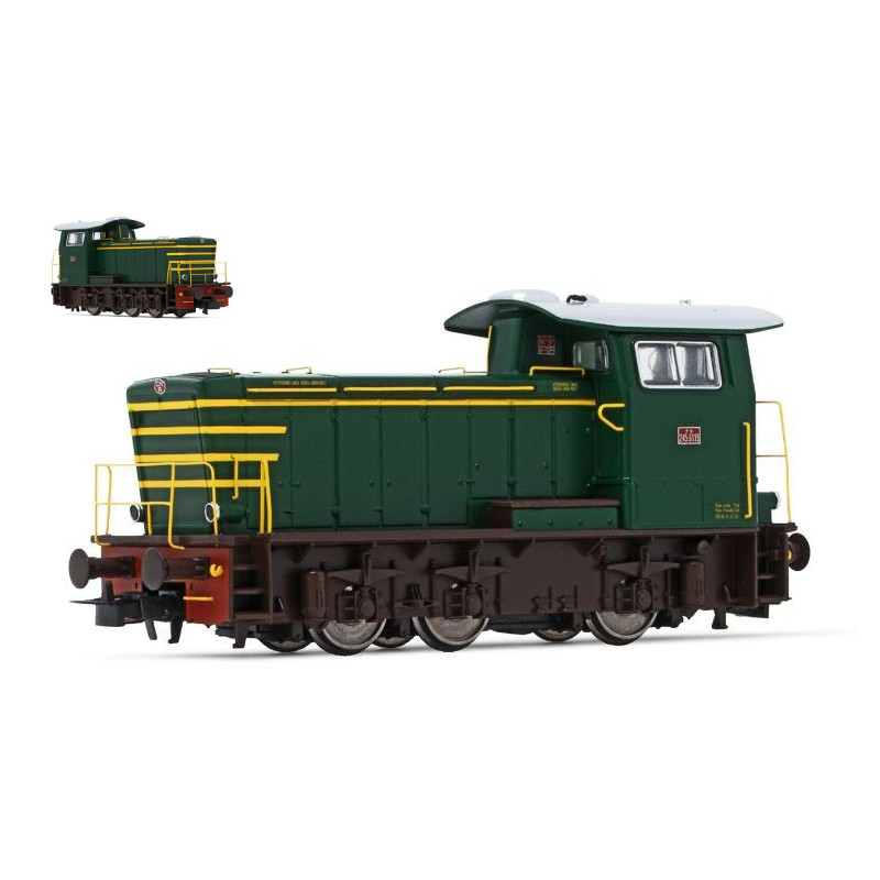 1:87 Rivarossi FS Locomotiva Diesel DA Manovra Livrea Verde/giallo Ep.iv