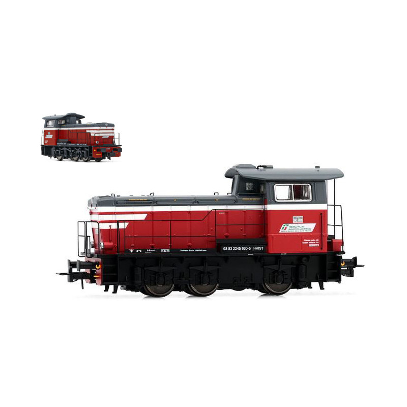 1:87 Rivarossi Mercitalia S Locomotiva Diesel DA Manovra Livrea Rosso/bianco Ep.vi