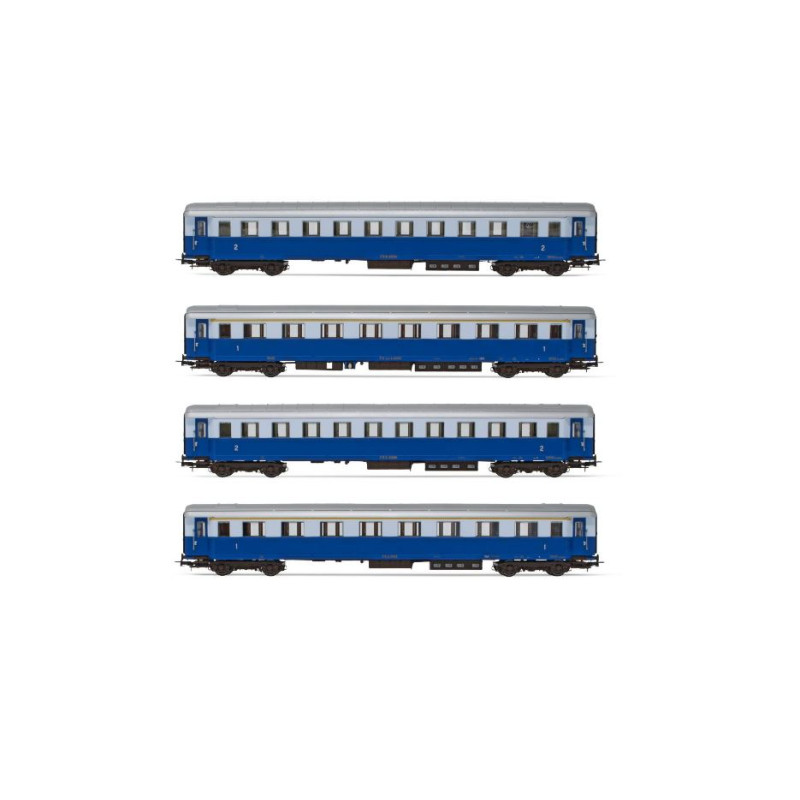 1:87 Rivarossi FS 4 UNITS Treno Azzurro Epoca Iiib