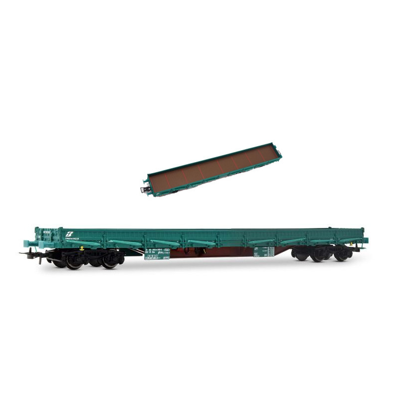 1:87 Rivarossi FS 4 AXLE Stake Wagon Wagon Type RES Verde Livery Ep.vi