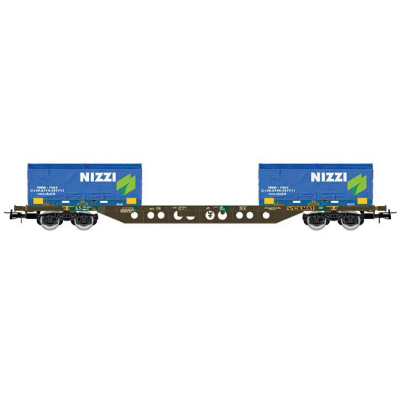 1:87 Rivarossi FS 4 Assi Container Wagon Nizzi Ep.v vi