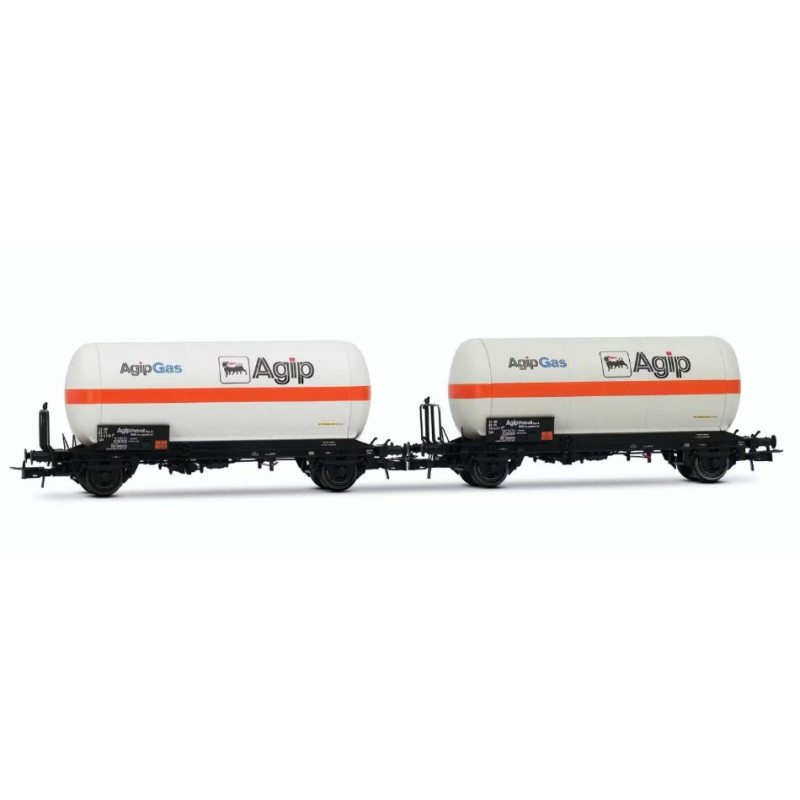 1:87 Rivarossi FS 2 UNIT Pack 2 AXLE GAS Tank Wagons Agipgas Ep.iv