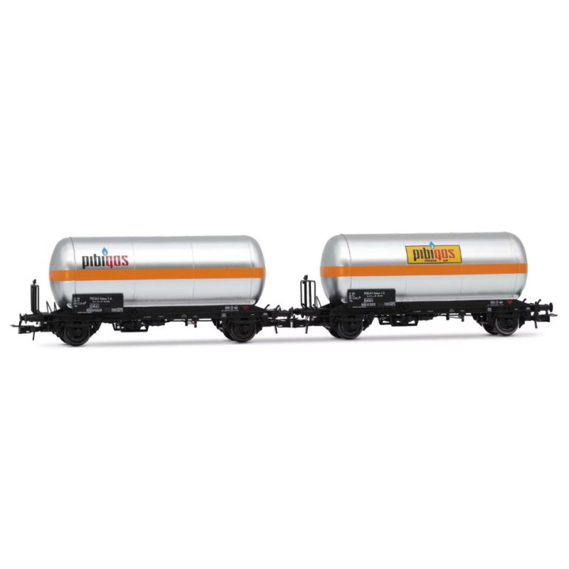 1:87 Rivarossi FS 2 UNIT Pack 2 AXLE GAS Tank Wagons Pibigas Ep.iva