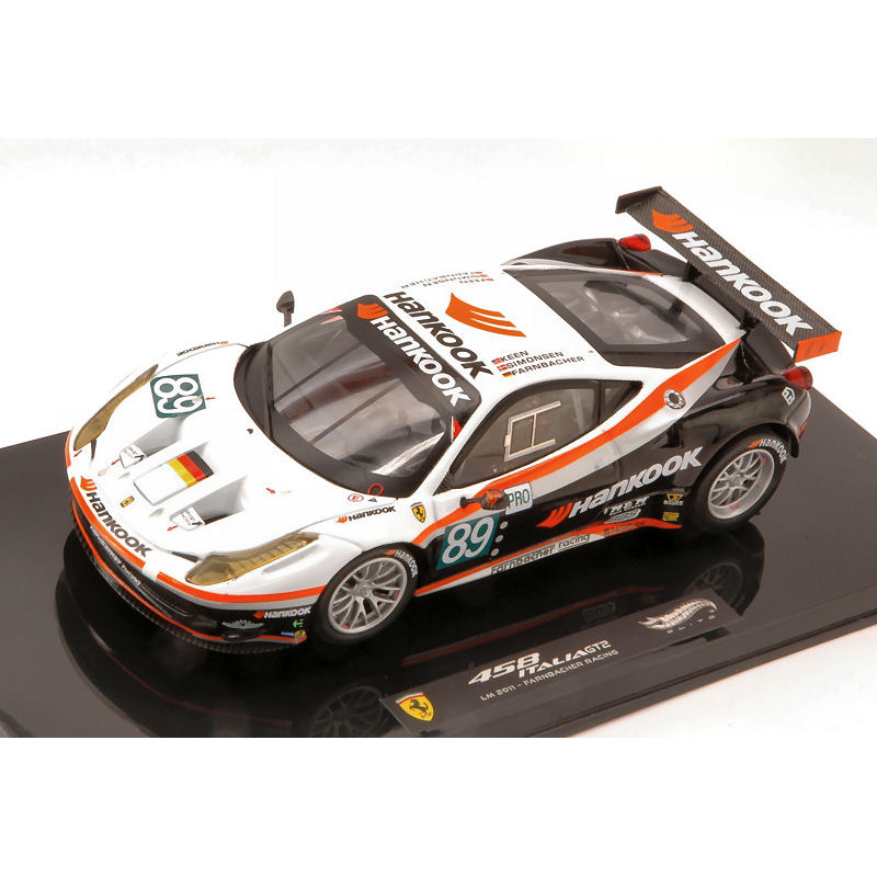 1:43 Hot Wheels Ferrari 458 Italia GT2 N89 LM 2011 Fambacher simonsen keen