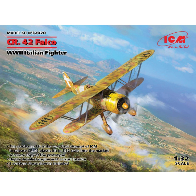 1:32 ICM CR.42 Falco Wwii Italian Fighter KIT