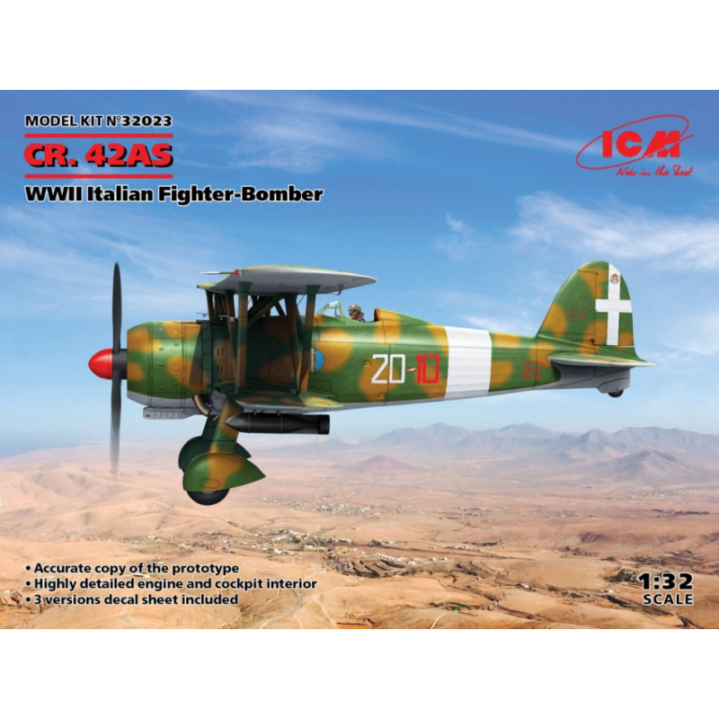 1:32 ICM CR.42AS Wwii Italian Fighter Bomber KIT