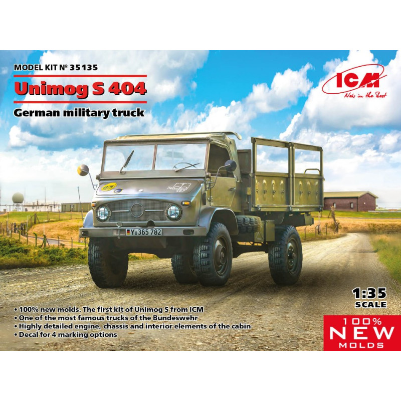 1:35 ICM Unimog S 404 German Military Truck KIT