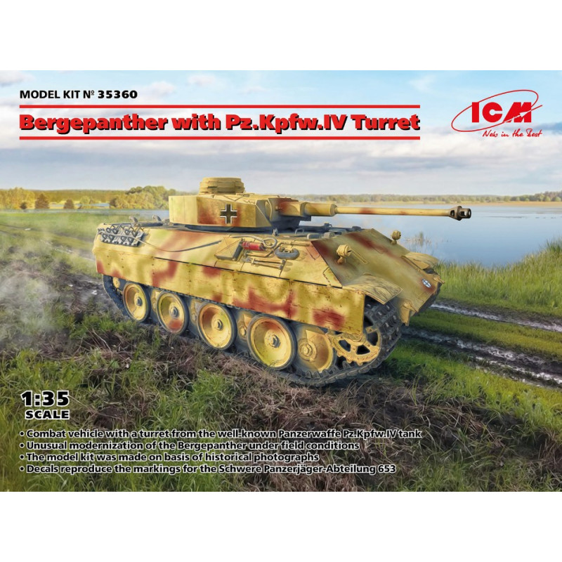 1:35 ICM Bergepanther With Pz.kpfw.iv Turret KIT