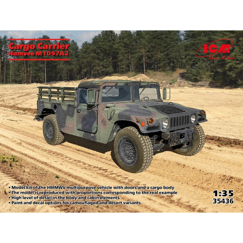 1:35 ICM Humvee M1097A2 Cargo Carrier KIT