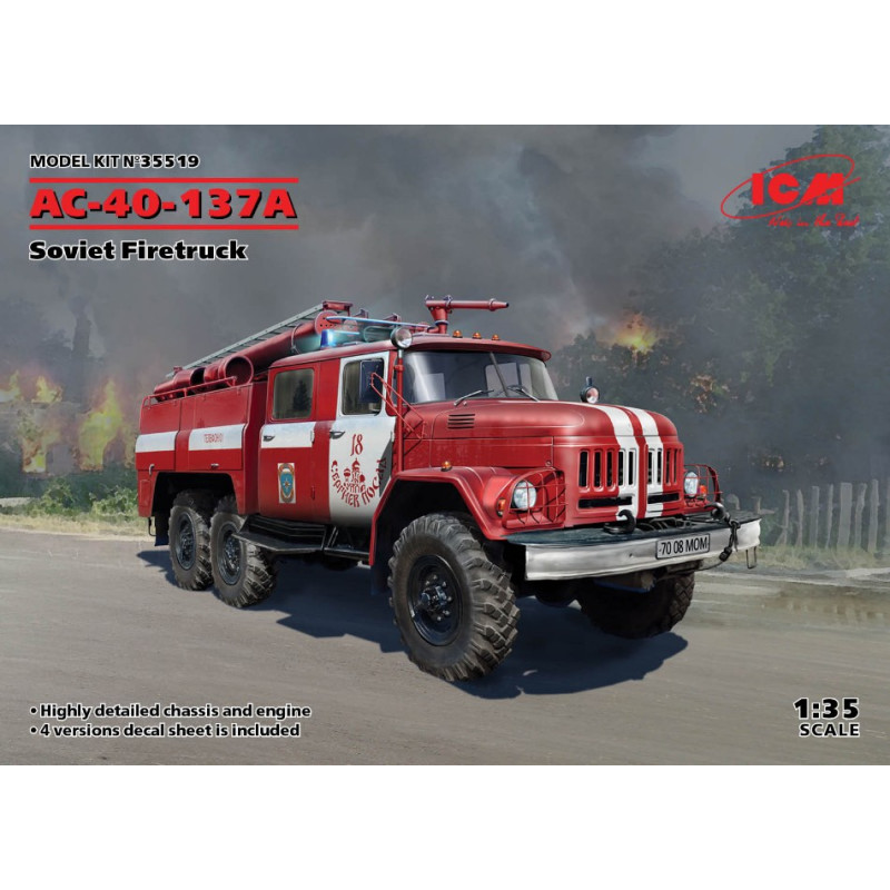 1:35 ICM AC 40 137A Soviet Firetruck KIT