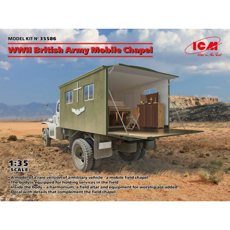 1:35 ICM Wwii British Army Mobile Chapel KIT