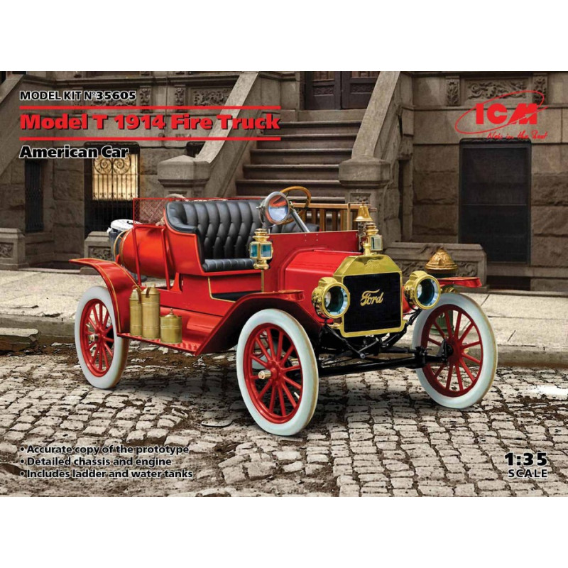 1:35 ICM Model T 1914 Fire Truck American CAR KIT