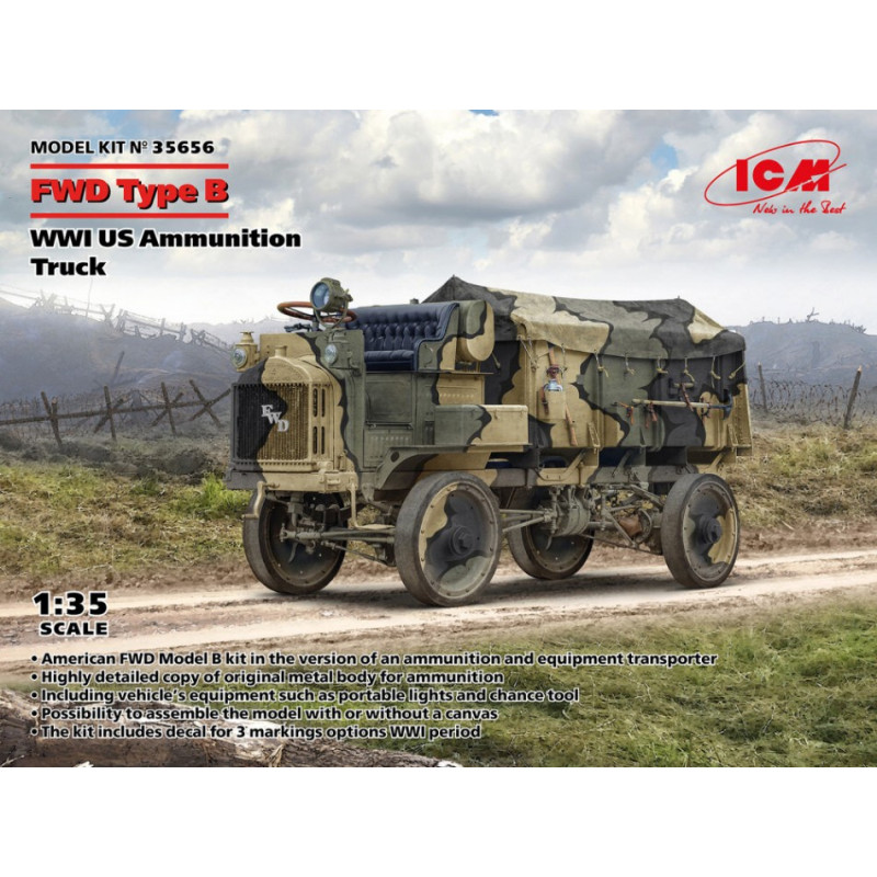 1:35 ICM FWD Type B WWI US Ammunition Truck KIT