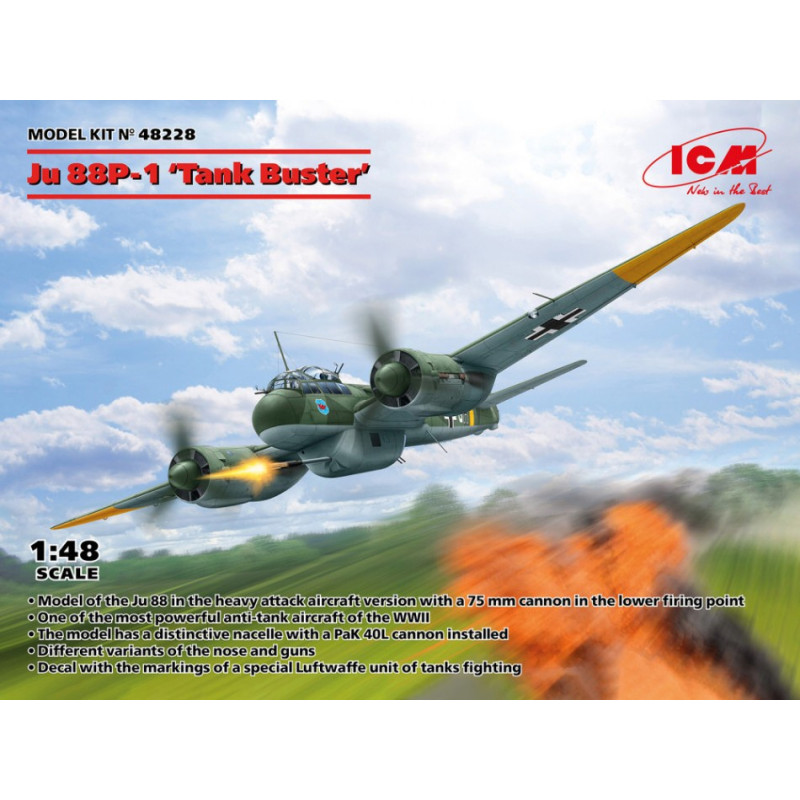 1:48 ICM JU 88P 1 Tank Buster KIT