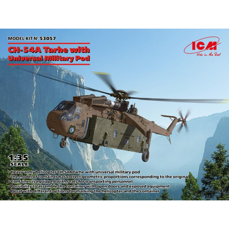 1:35 ICM CH 54A Tarhe With Universal Military POD KIT