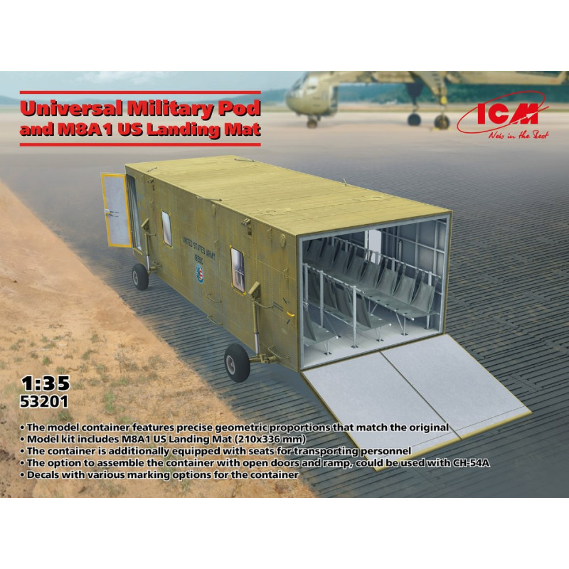 1:35 ICM Universal Military POD AND M8A1 US Landing Opaco KIT