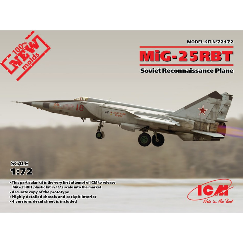 1:72 ICM MIG 25 RBT Soviet Reconnaissance Plane KIT