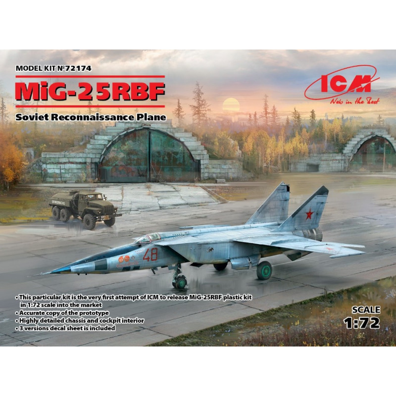 1:72 ICM MIG 25 RBF Soviet Reconnaissance Plane KIT