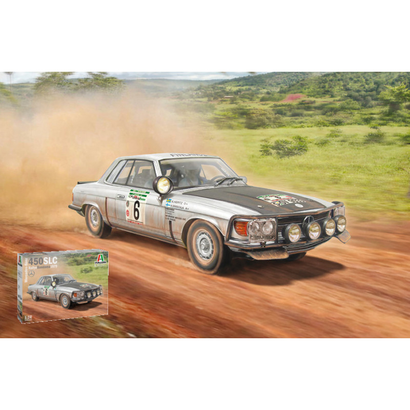 1:24 Italeri Mercedes 450 SLC Rally Bandama 1979 KIT