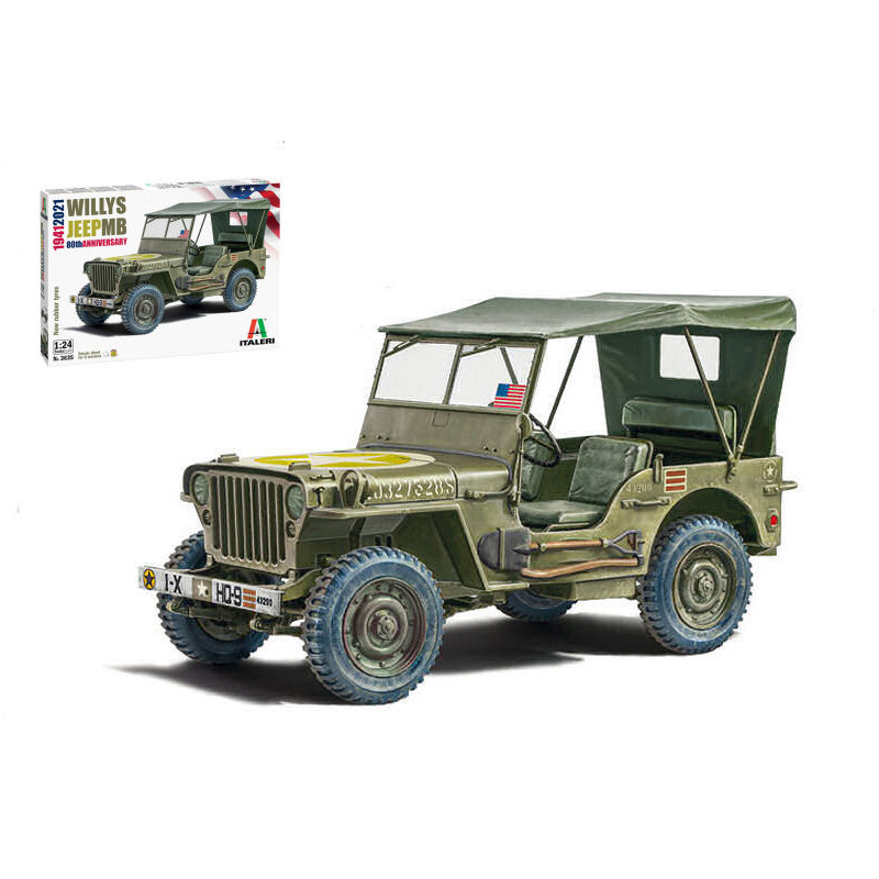 1:24 Italeri Willys Jeep MB 80th Year Anniversary KIT