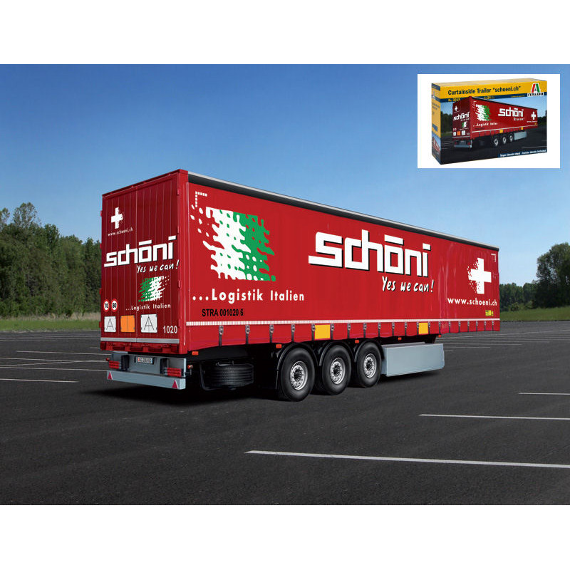 1:24 Italeri Curtainside Trailer Schoeni CH KIT