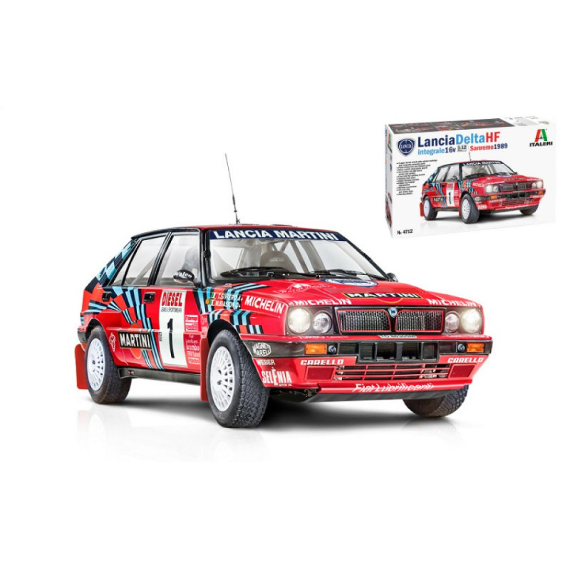 1:12 Italeri Lancia Delta HF 16V N1 Biasion N5 Aurior Rally Sanremo 1989