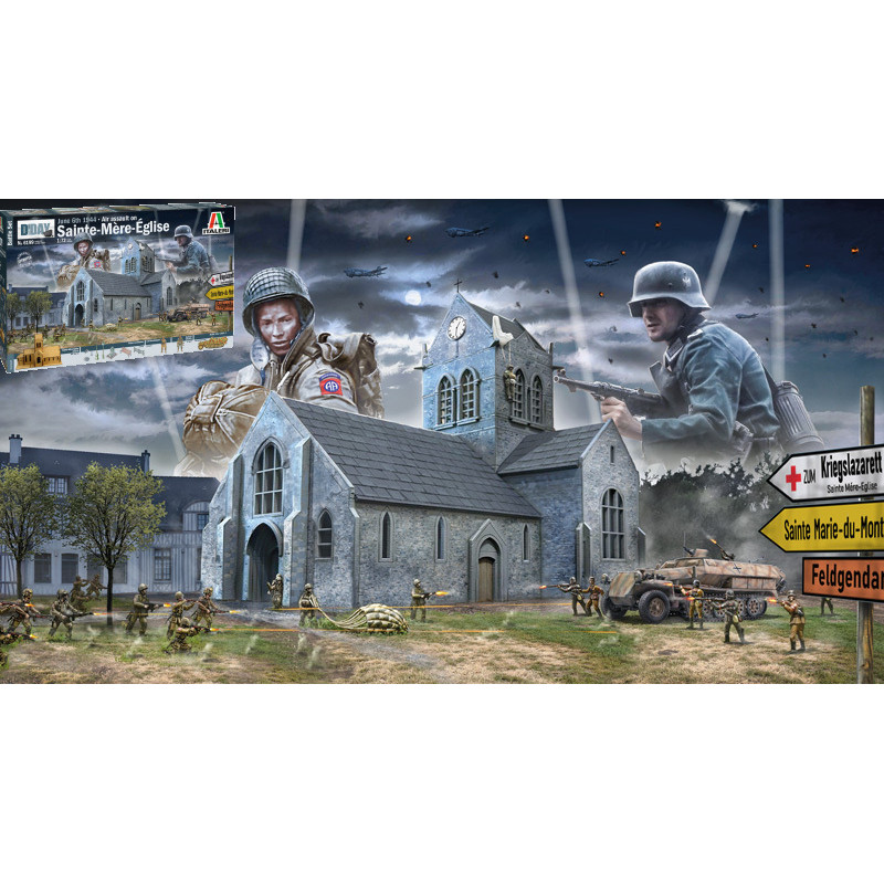 1:72 Italeri Battle OF Normandy Saint mere eglise 6 June 1944  KIT