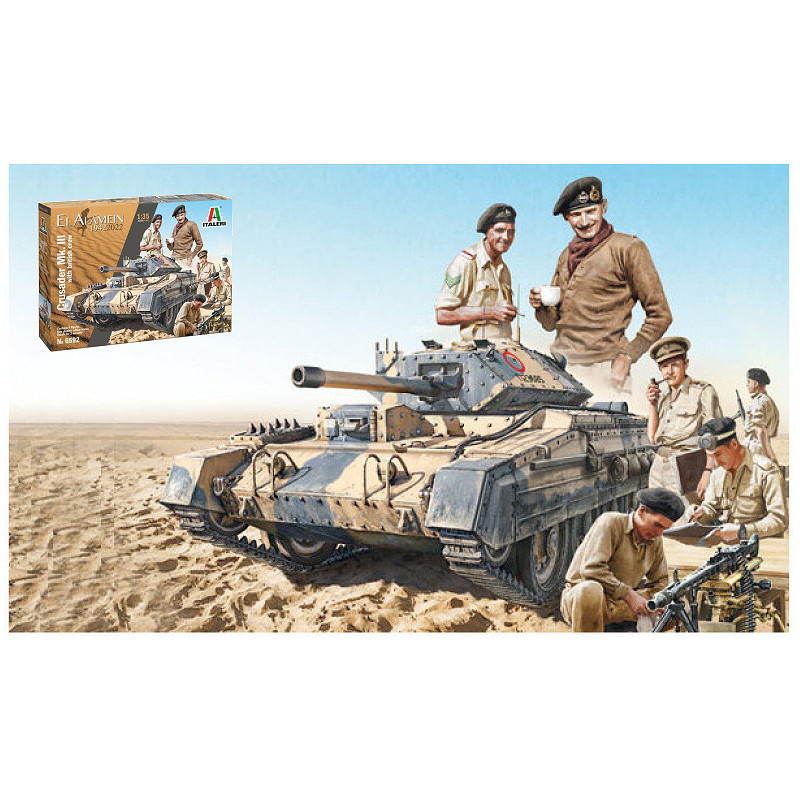 1:35 Italeri Crusader Mk.iii British Tank Crew EL Alamein October 1942 KIT