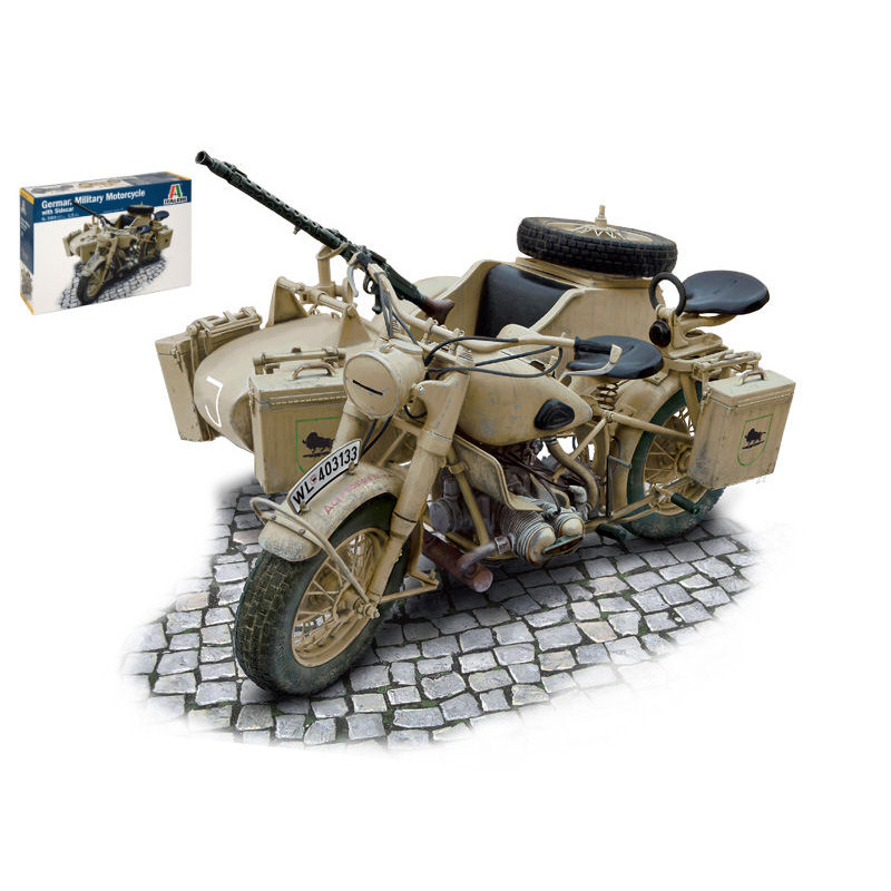 1:9 Italeri BMW R75 German Military Motor W/sidecar KIT