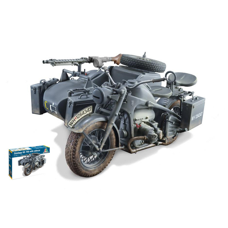 1:9 Italeri Zundapp KS 750 W/sidecar KIT