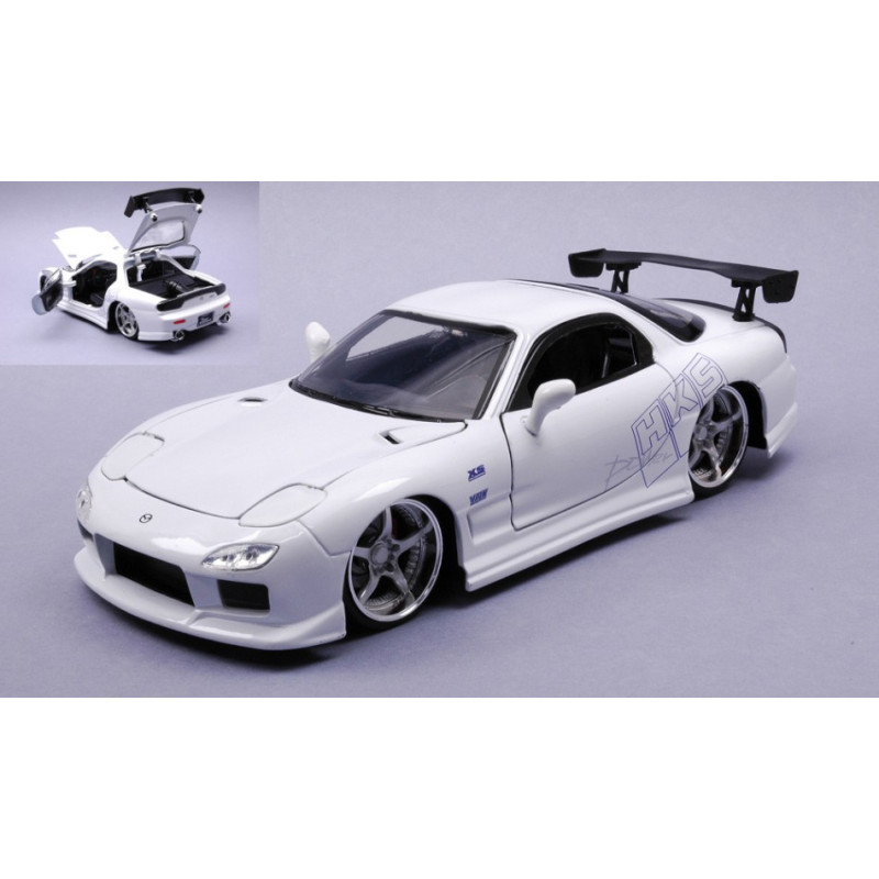 1:24 Jada Toys Mazda RX 7 Fast AND Furious 1993 Bianco