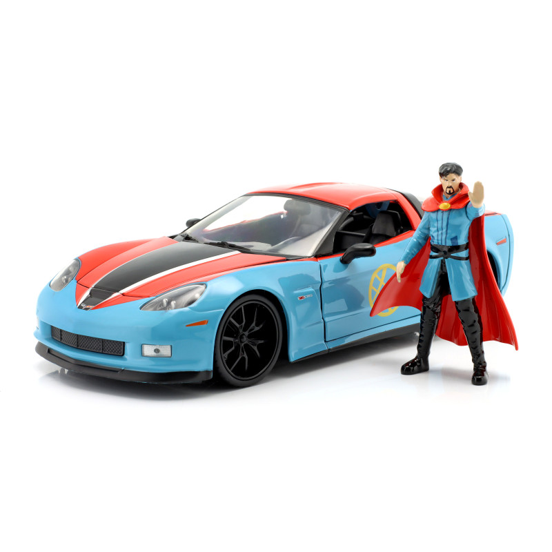 1:24 Jada Toys Chevrolet Corvette Marvel Doctor Strange Blu/rosso