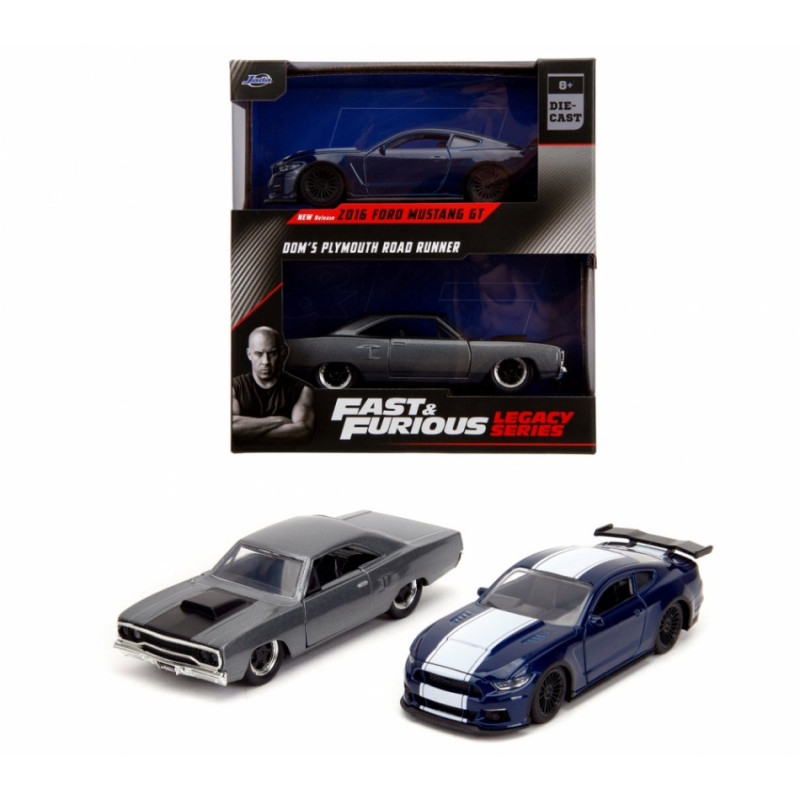 1:32 Jada Toys Ford Mustang GT & Plymouth Road Runner Fast & Furious