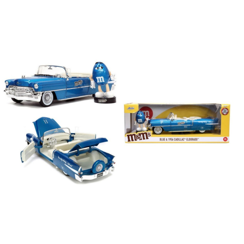 1:24 Jada Toys Cadillac Eldorado With Blu Figure M&m's 1956 Blu