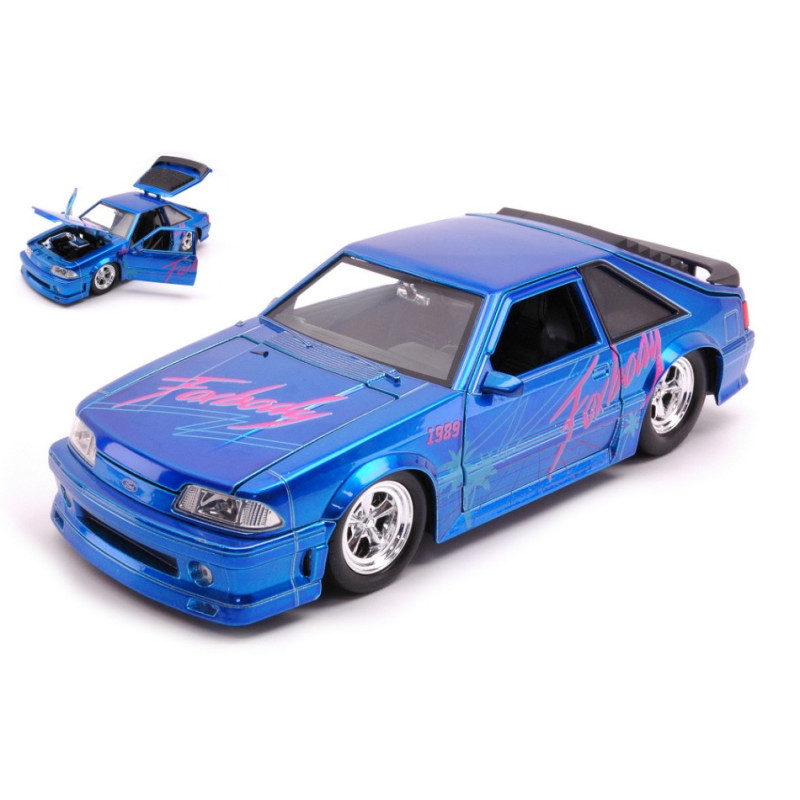 1:24 Jada Toys Ford Mustang GT I Love THE 80s Candy Blu