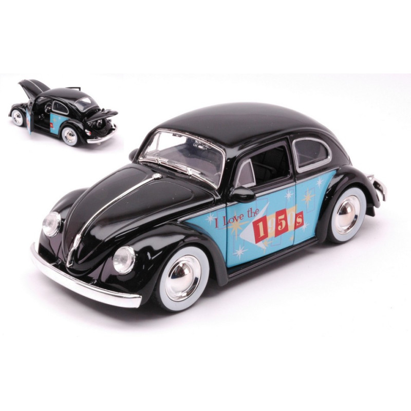 1:24 Jada Toys VW Beetle 1959 I Love THE 50s Glossy Nero