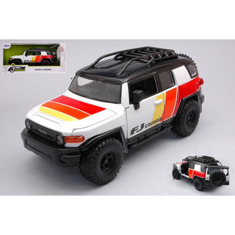 1:24 Jada Toys Toyota FJ Cruiser 2007 Bianco/rosso/giallo