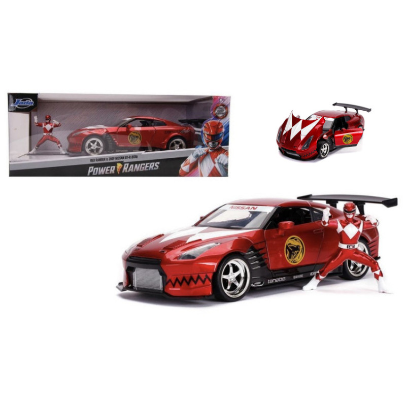 1:24 Jada Toys Nissan Skyline GTR R 35 2009 Power Ranger W/figure