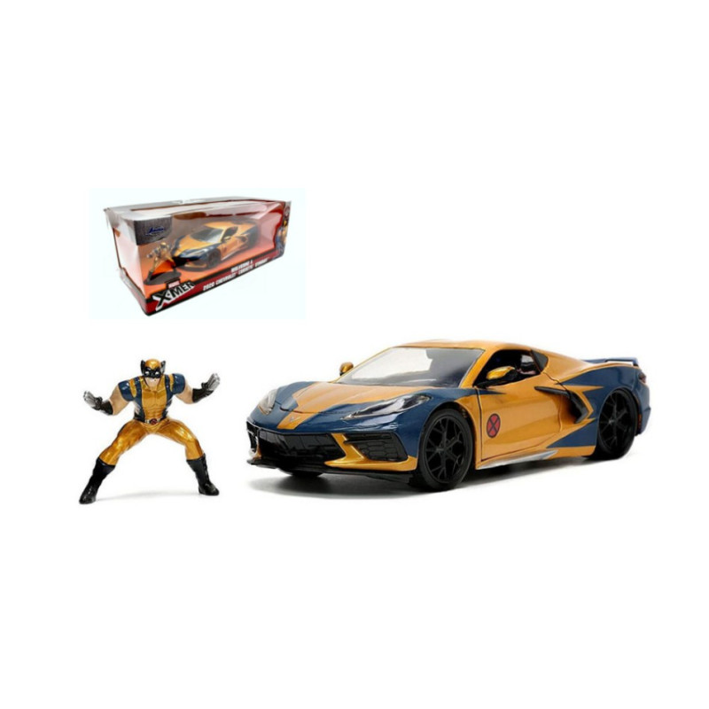 1:24 Jada Toys Chevrolet Corvette Marvel X men Giallo/blu