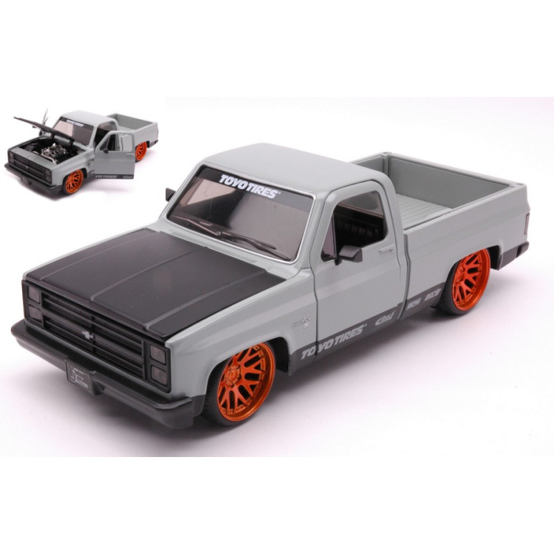 1:24 Jada Toys Chevrolet C 10 Pick UP 1985 Toyo Tires Grigio/nero